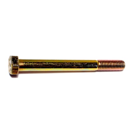 Midwest Fastener Grade 8, 1/2"-13 Hex Head Cap Screw, Zinc Yellow Steel, 5 in L, 10 PK 00733